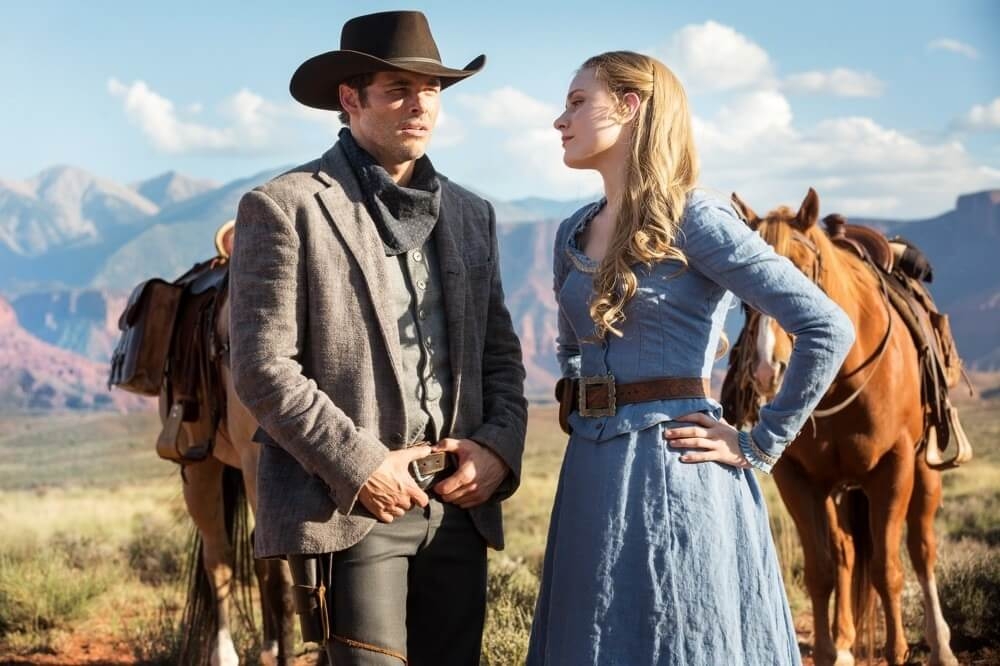 James Marsden e Evan Rachel Wood na serie Westworld da HBO