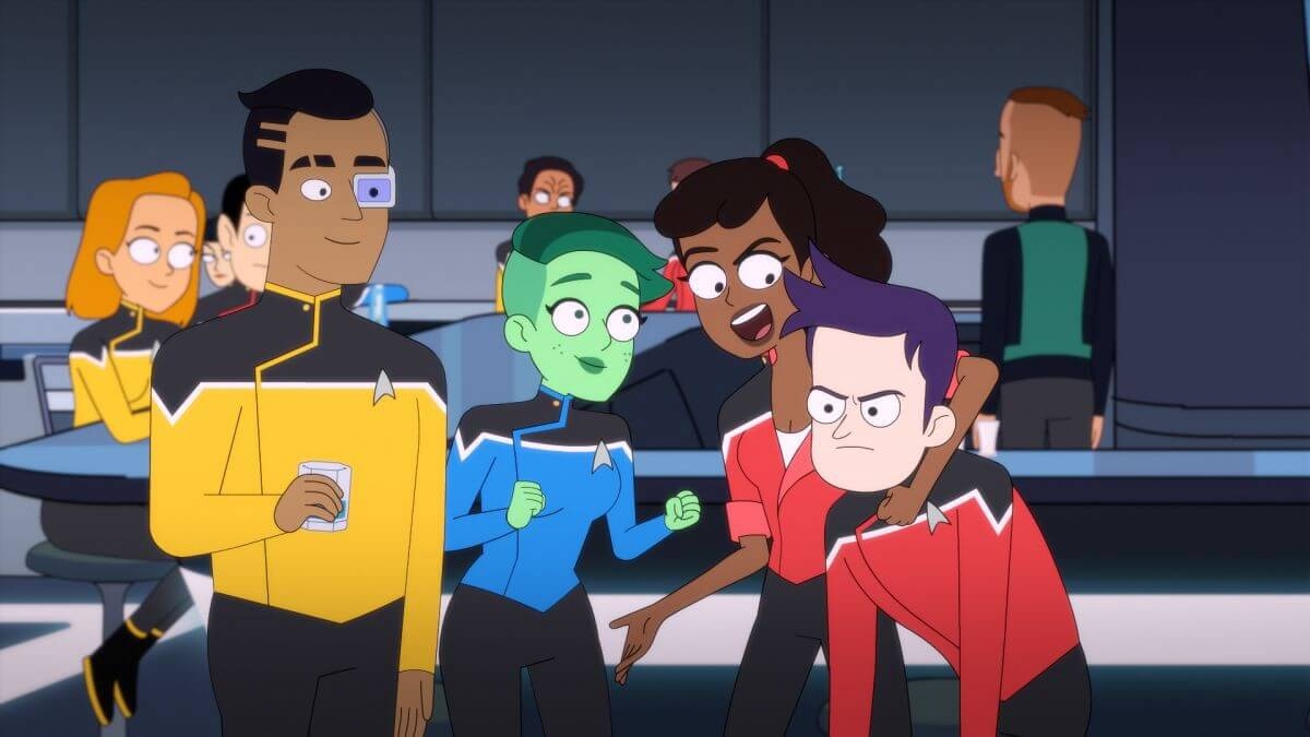 Personagens da serie animada Lower Decks, derivada de Star Trek